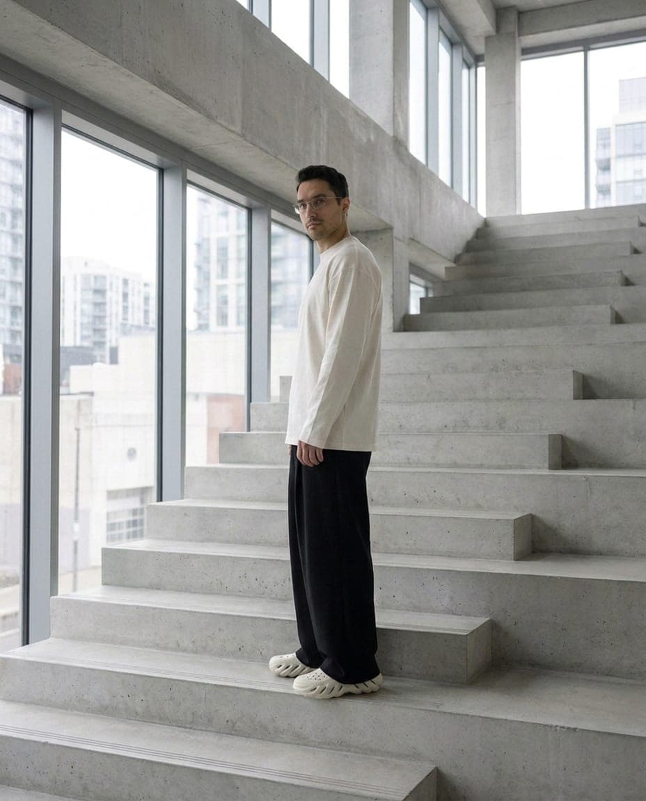 365APParel-basic-longsleeve-off-white-man-front-staircase-2