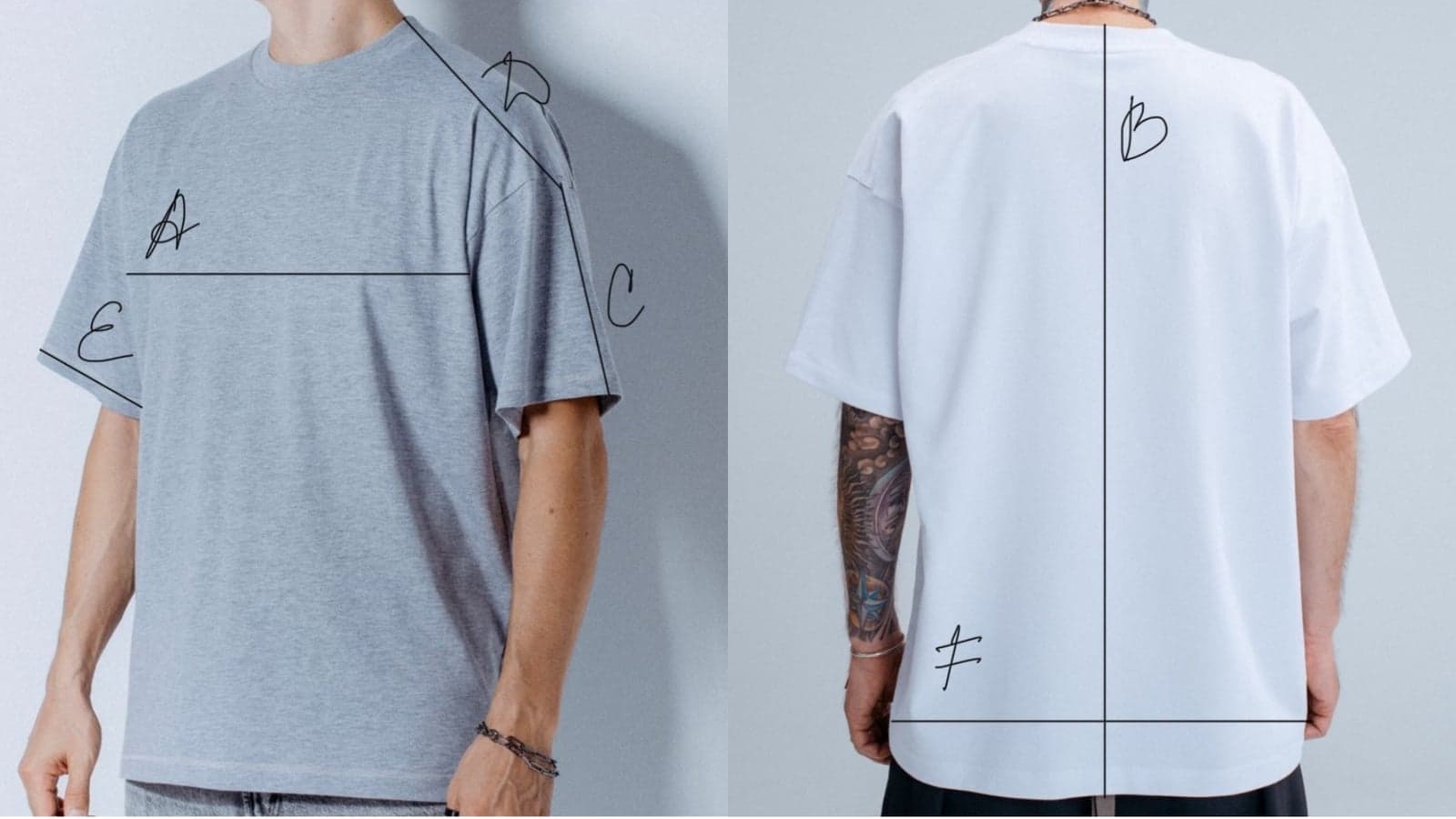Measurement diagram: Basic T-shirt